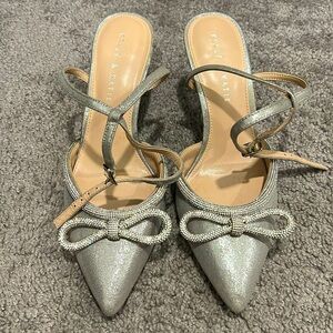 Kelly and Katie Silver Bow Heels